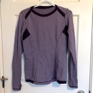 Purple stretchy Lululemon long sleeve top